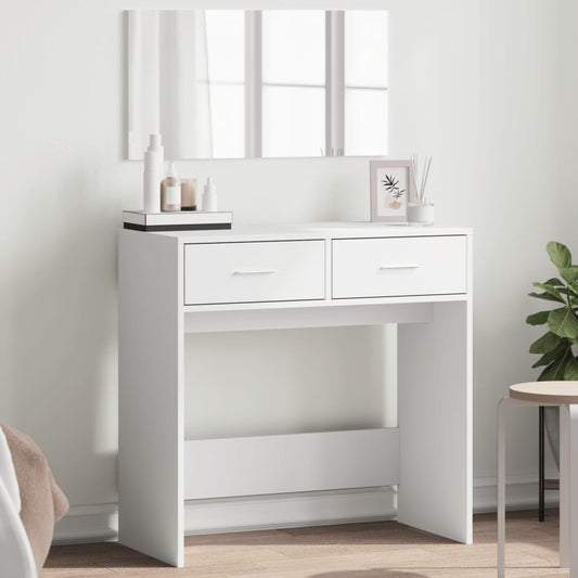 Dressing Table with Mirror White 80x39x80 cm - Bedroom Dressing Tables