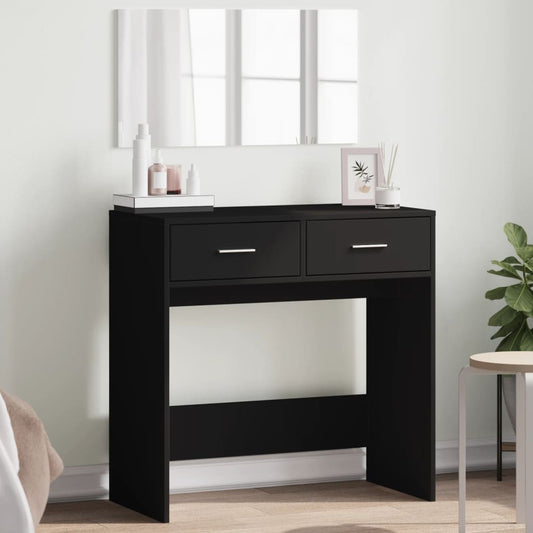 Dressing Table with Mirror Black 80x39x80 cm - Bedroom Dressing Tables