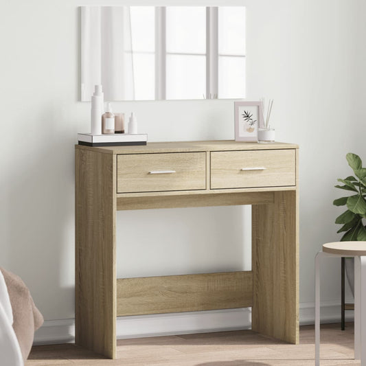 Dressing Table with Mirror Sonoma Oak 80x39x80 cm - Bedroom Dressing Tables