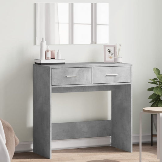Dressing Table with Mirror Concrete Grey 80x39x80 cm - Bedroom Dressing Tables
