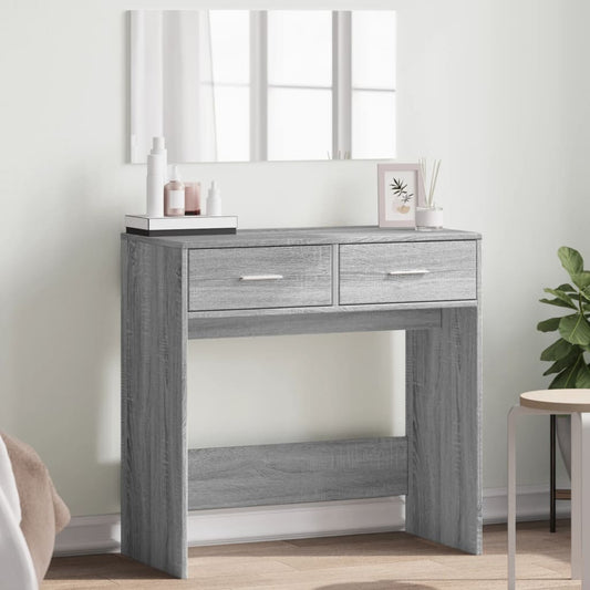 Dressing Table with Mirror Grey Sonoma 80x39x80 cm - Bedroom Dressing Tables
