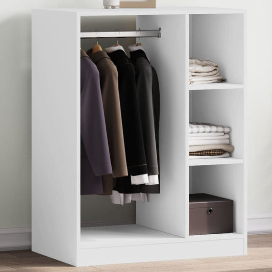 Wardrobe White 77x48x102 cm Engineered Wood - Closet Organisers & Garment Racks