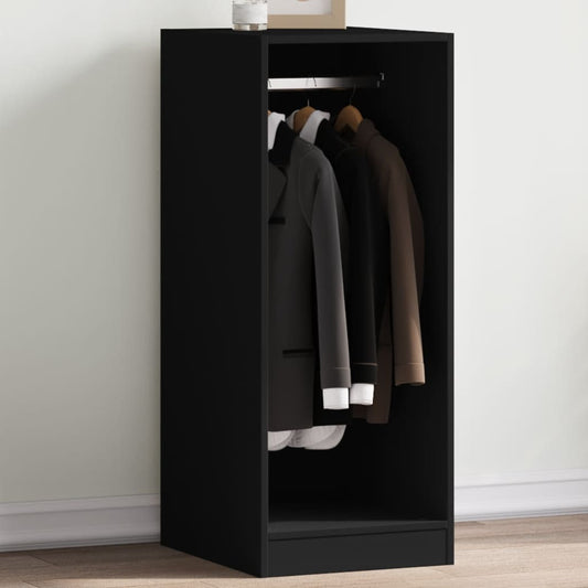 Wardrobe Black 48x41x102 cm Engineered Wood - Closet Organisers & Garment Racks