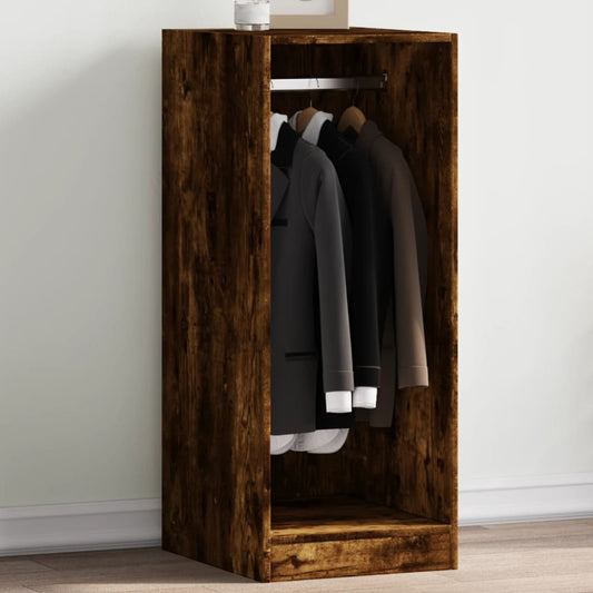 Wardrobe Smoked Oak 48x41x102 cm Engineered Wood - Closet Organisers & Garment Racks