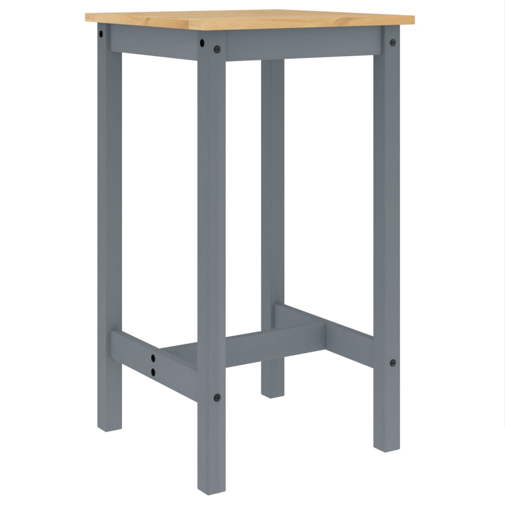 3 Piece Bar Set Grey Solid Wood Pine - Kitchen & Dining Furniture Sets