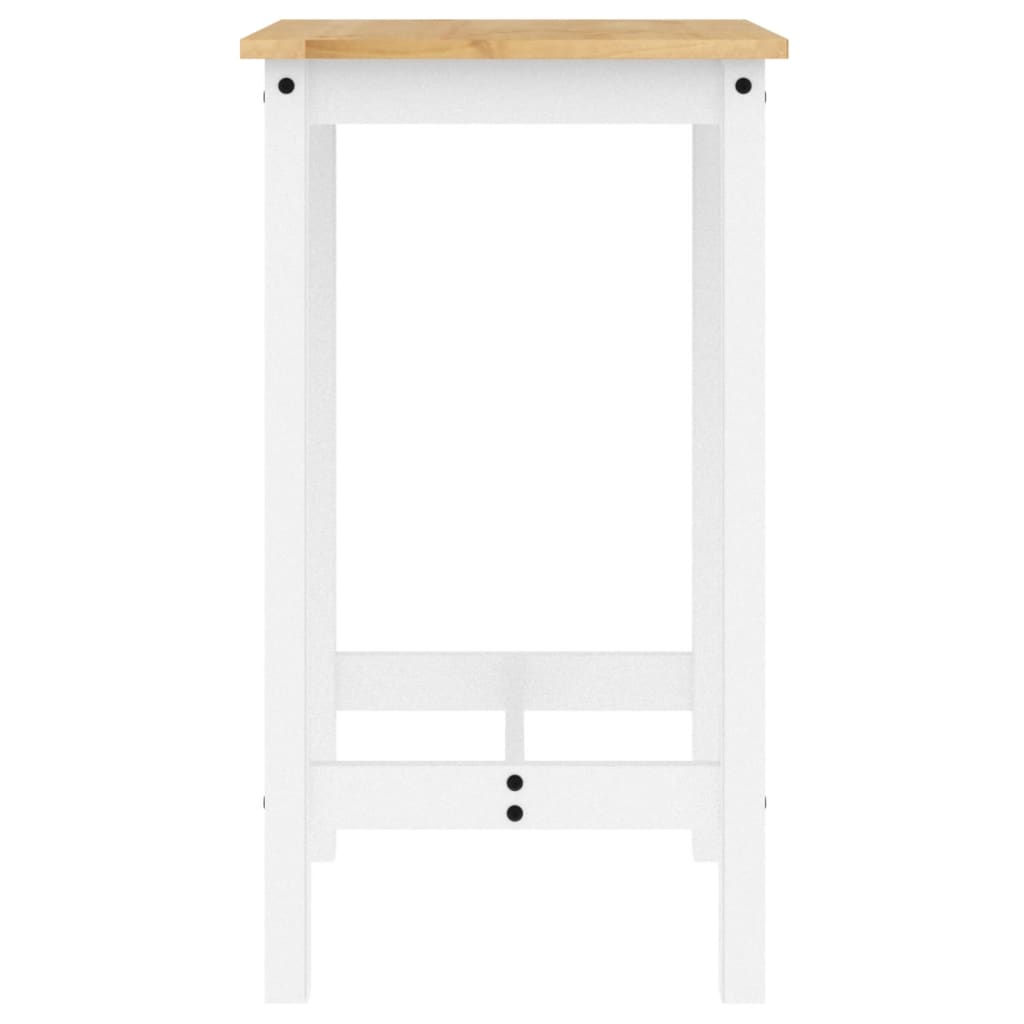 3 Piece Bar Set White Solid Wood Pine - Kitchen & Dining Furniture Sets
