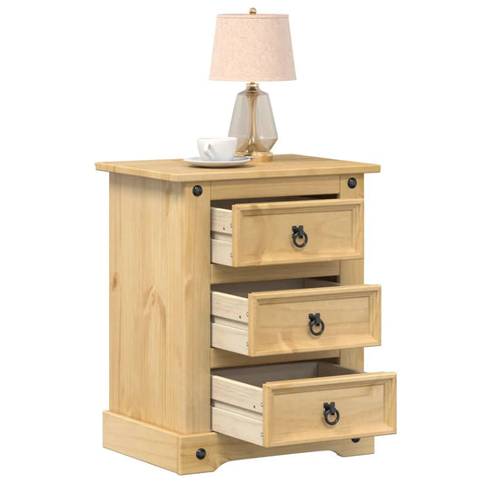 Bedside Cabinet Corona 53x39x66 cm Solid Wood Pine - Bedside Tables
