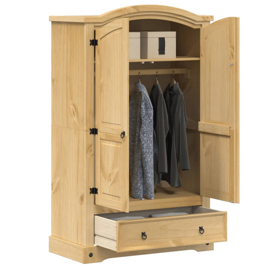 Wardrobe Corona 101x52x170 cm Solid Wood Pine - Cupboards & Wardrobes