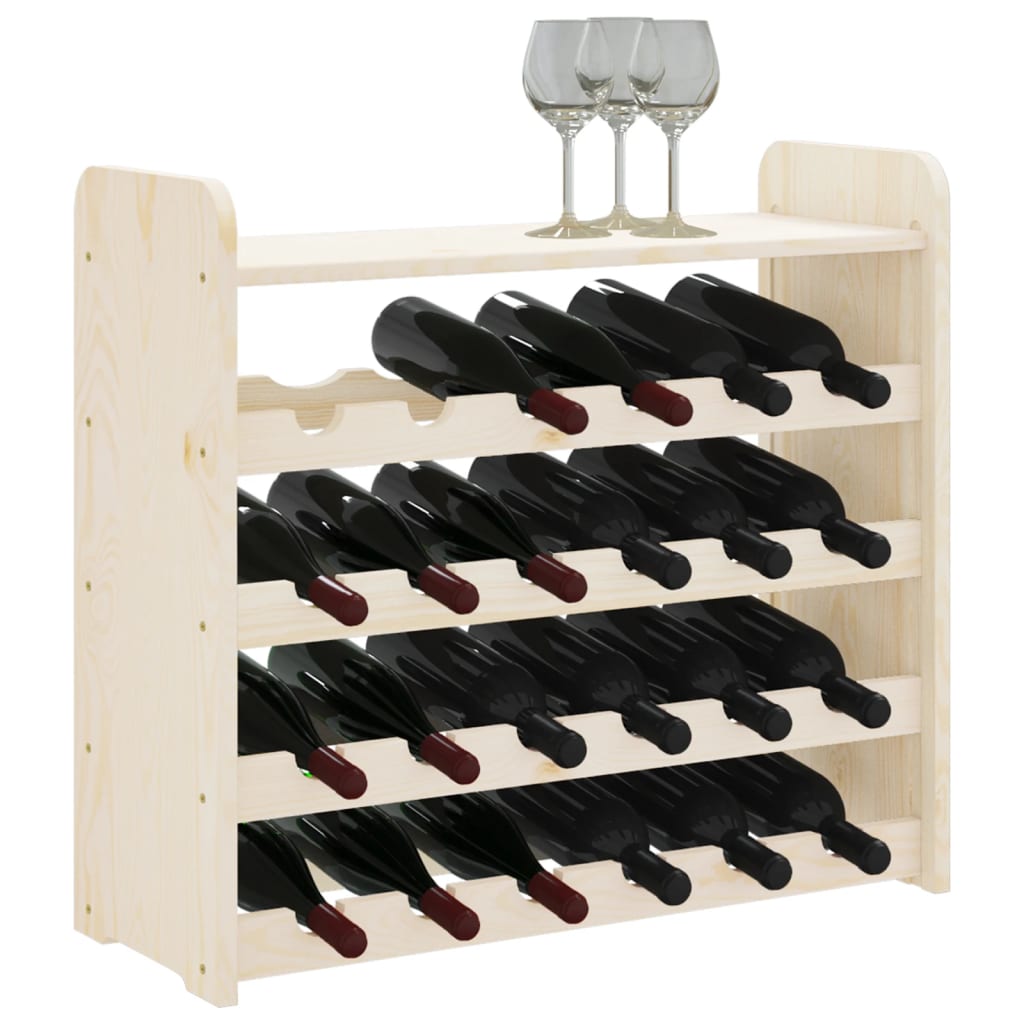 Wine Rack with Top Board 67.5x25x60 cm Solid Wood Pine - Wine Racks