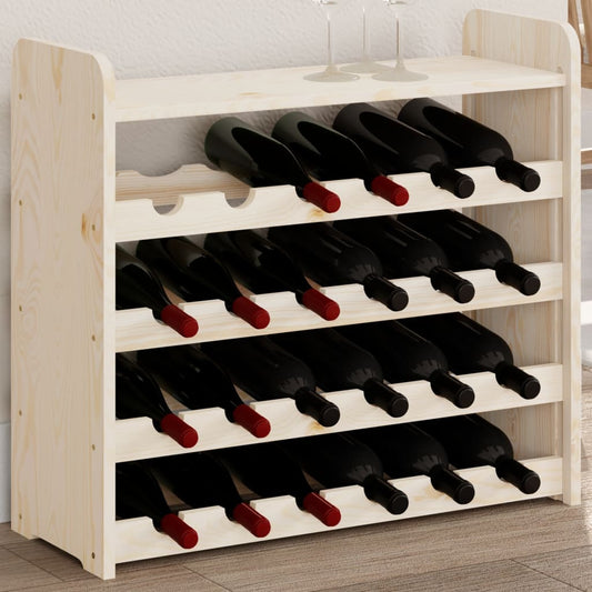 Wine Rack with Top Board 67.5x25x60 cm Solid Wood Pine - Wine Racks