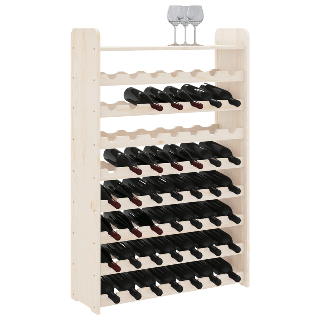 Wine Rack with Top Board 72.5x25x111.5 cm Solid Wood Pine - Wine Racks