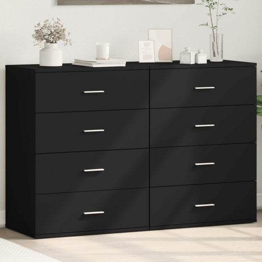 Sideboards 2 pcs Black 60x39x80 cm Engineered Wood - Buffets & Sideboards