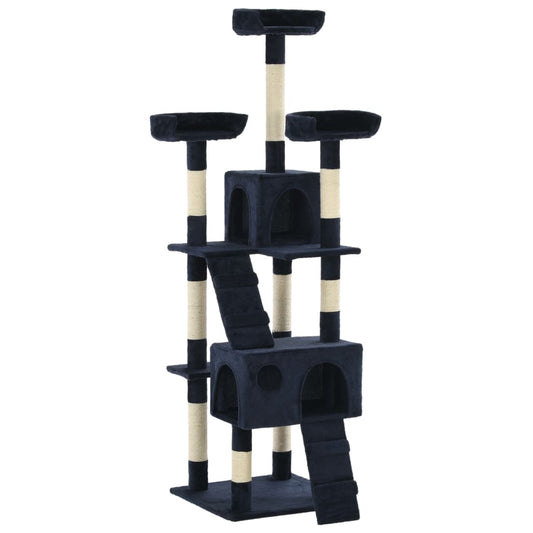 Cat Tree with Sisal Scratching Posts 170 cm Blue - Cat Furniture