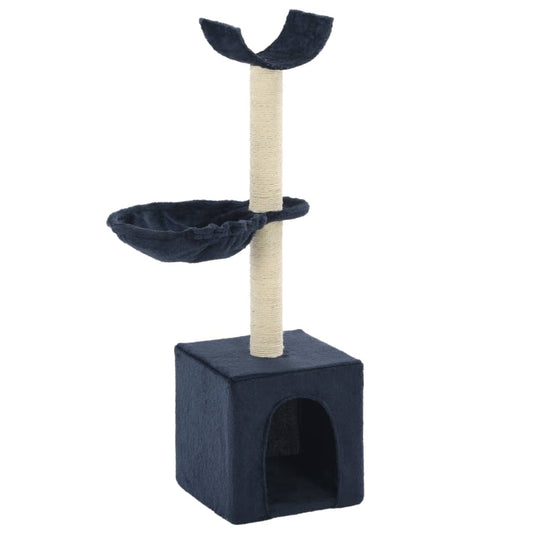 Cat Tree with Sisal Scratching Posts 105 cm Blue - Cat Furniture