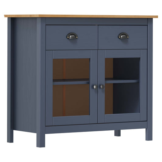 Sideboard Hill Grey 90x40x80 cm Solid Pine Wood - Buffets & Sideboards
