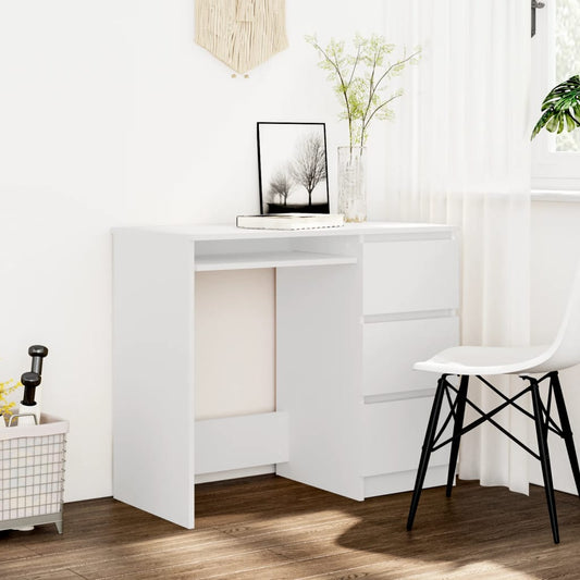 Desk White 90x45x76 cm Engineered Wood - Desks