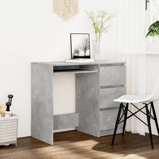 Desk Concrete Grey 90x45x76 cm Engineered Wood - Desks