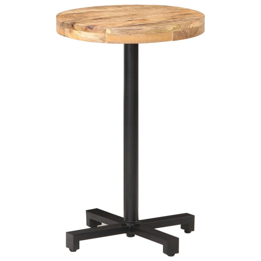 Bistro Table Round Ø50x75 cm Rough Mango Wood - Kitchen & Dining Room Tables
