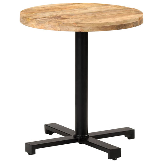 Bistro Table Round Ø70x75 cm Rough Mango Wood - Kitchen & Dining Room Tables