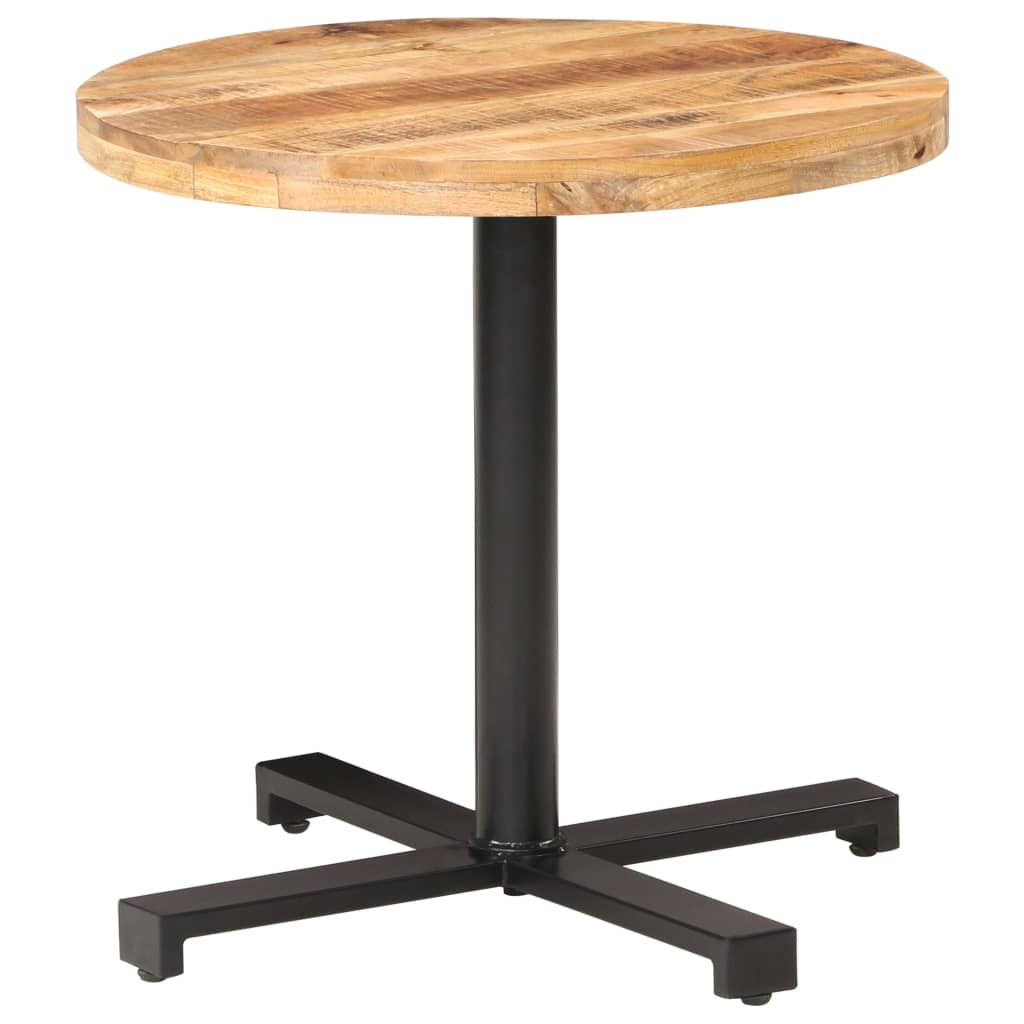 Bistro Table Round Ø80x75 cm Rough Mango Wood - Kitchen & Dining Room Tables