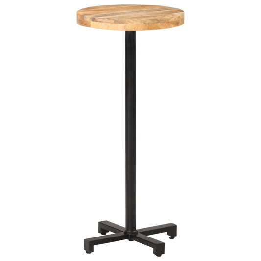 Bar Table Round Ø50x110 cm Rough Mango Wood