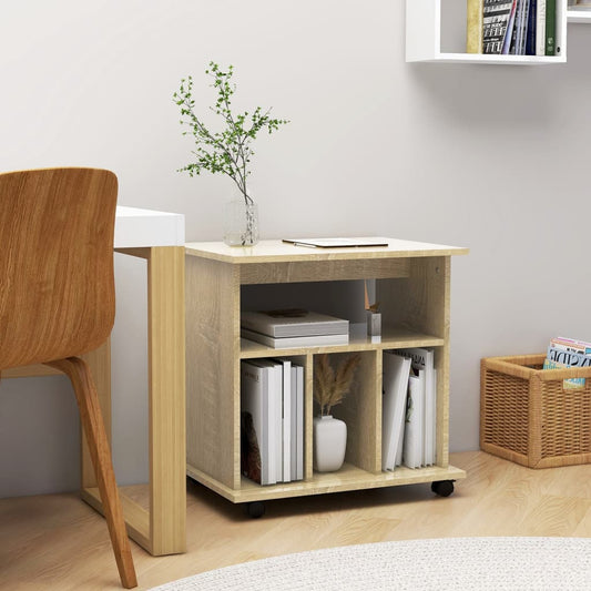 Rolling Cabinet Sonoma Oak 60x45x60 cm Engineered Wood - Buffets & Sideboards