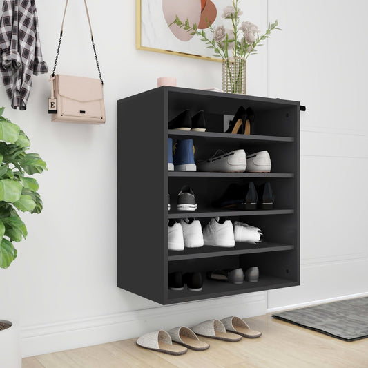 Shoe Cabinet Black 60x35x70 cm Engineered Wood - Shoe Racks & Organisers