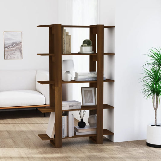 Book Cabinet/Room Divider Brown Oak 100x30x160 cm - Bookcases & Standing Shelves
