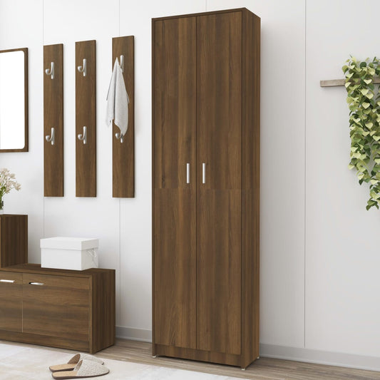 Hallway Wardrobe Brown Oak 55x25x189 cm Engineered Wood - Cupboards & Wardrobes