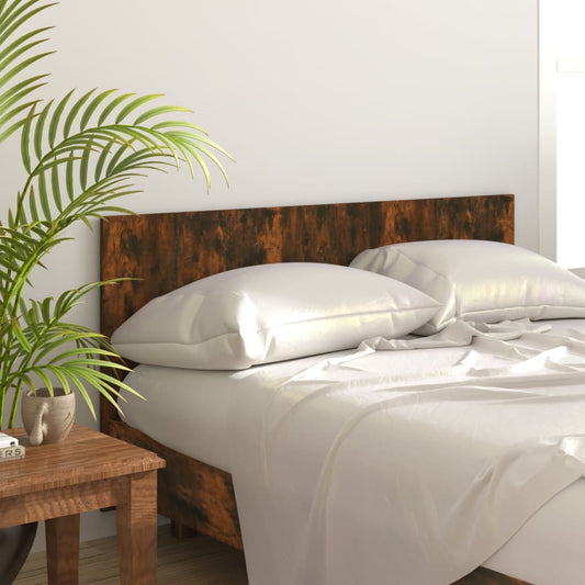 Bed Headboard Smoked Oak 160x1.5x80 cm Engineered Wood - Headboards & Footboards
