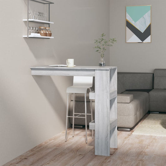 Wall Bar Table Grey Sonoma 102x45x103.5 cm Engineered Wood - Kitchen & Dining Room Tables