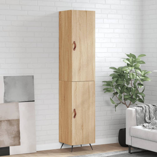 Highboard Sonoma Oak 34.5x34x180 cm Engineered Wood - Buffets & Sideboards