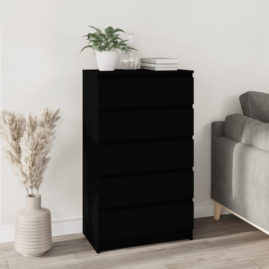 Drawer Cabinet Black 60x36x103 cm Engineered Wood - Chest of drawers