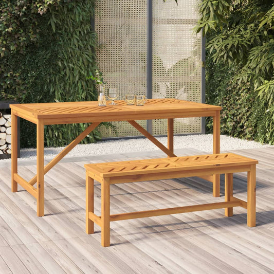 Garden Bench 110 cm Solid Wood Acacia - Outdoor Benches