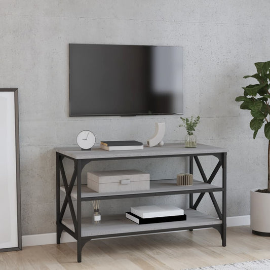 TV Cabinet Grey Sonoma 80x40x50 cm Engineered Wood - End Tables
