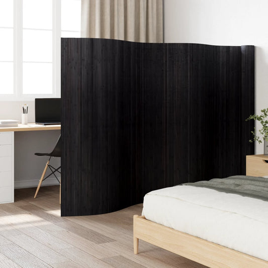 Room Divider Black 165x800 cm Bamboo - Room Dividers