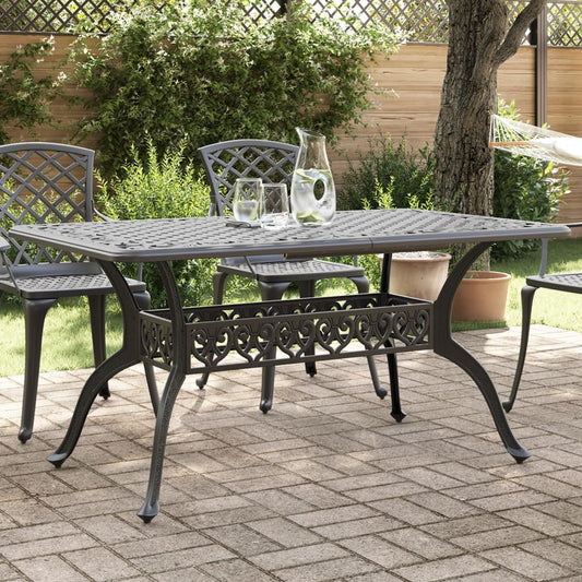 Garden Table Black 150x90x72 cm Cast Aluminium - Outdoor Tables