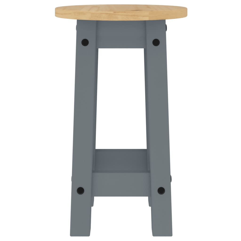 5 Piece Bar Set Grey Solid Wood Pine - Kitchen & Dining Furniture Sets