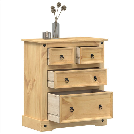 Chest of Drawers Corona 80x43x91 cm Solid Wood Pine - Storage Chests