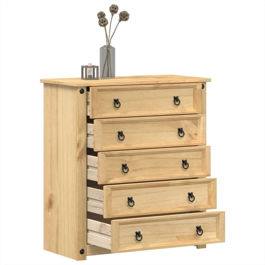 Chest of Drawers Corona 80x40x89 cm Solid Wood Pine - Storage Chests
