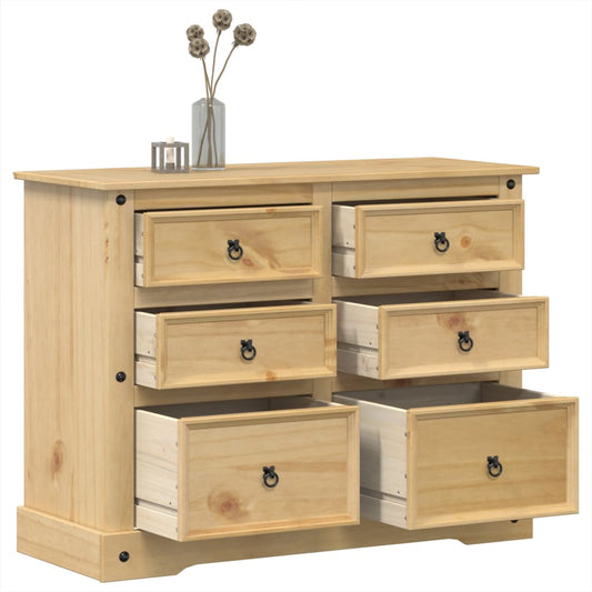 Chest of Drawers Corona 120x48x91 cm Solid Wood Pine - Storage Chests