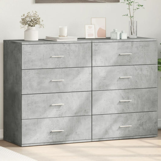 Sideboards 2 pcs Concrete Grey 60x39x80 cm Engineered Wood - Buffets & Sideboards