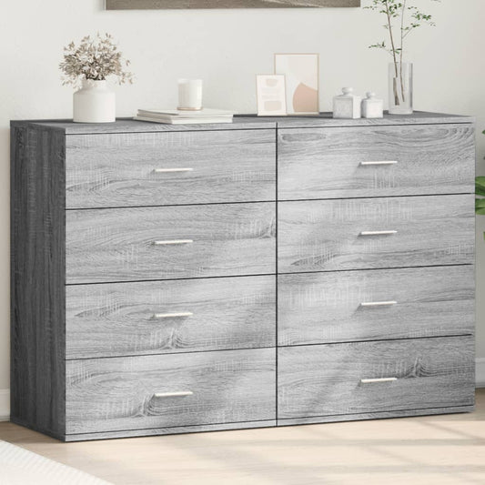 Sideboards 2 pcs Grey Sonoma 60x39x80 cm Engineered Wood - Buffets & Sideboards
