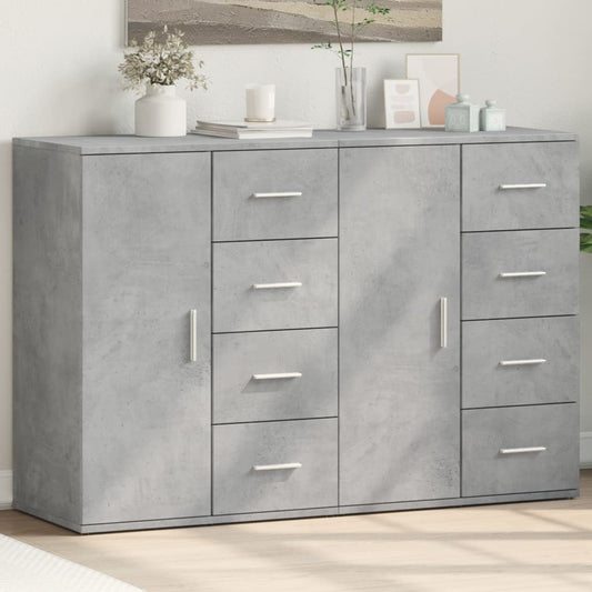 Sideboards 2 pcs Concrete Grey 59x39x80 cm Engineered Wood - Buffets & Sideboards