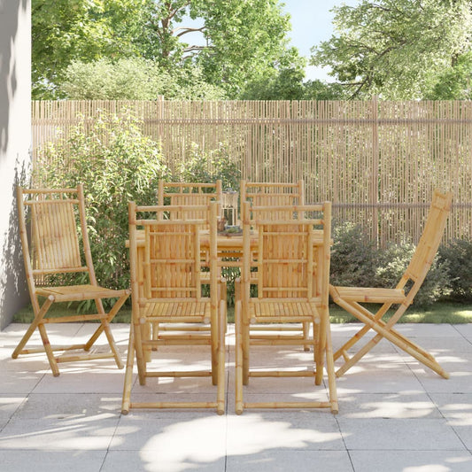 Folding Garden Chairs 6 pcs 46x66x99 cm Bamboo - Outdoor Chairs