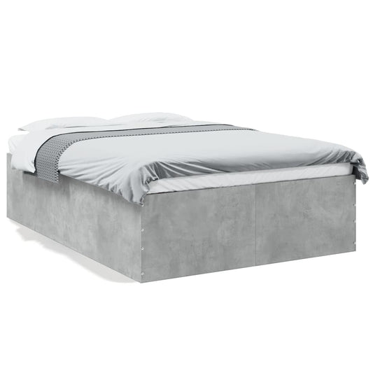 Bed Frame Concrete Grey 140x200 cm Engineered Wood